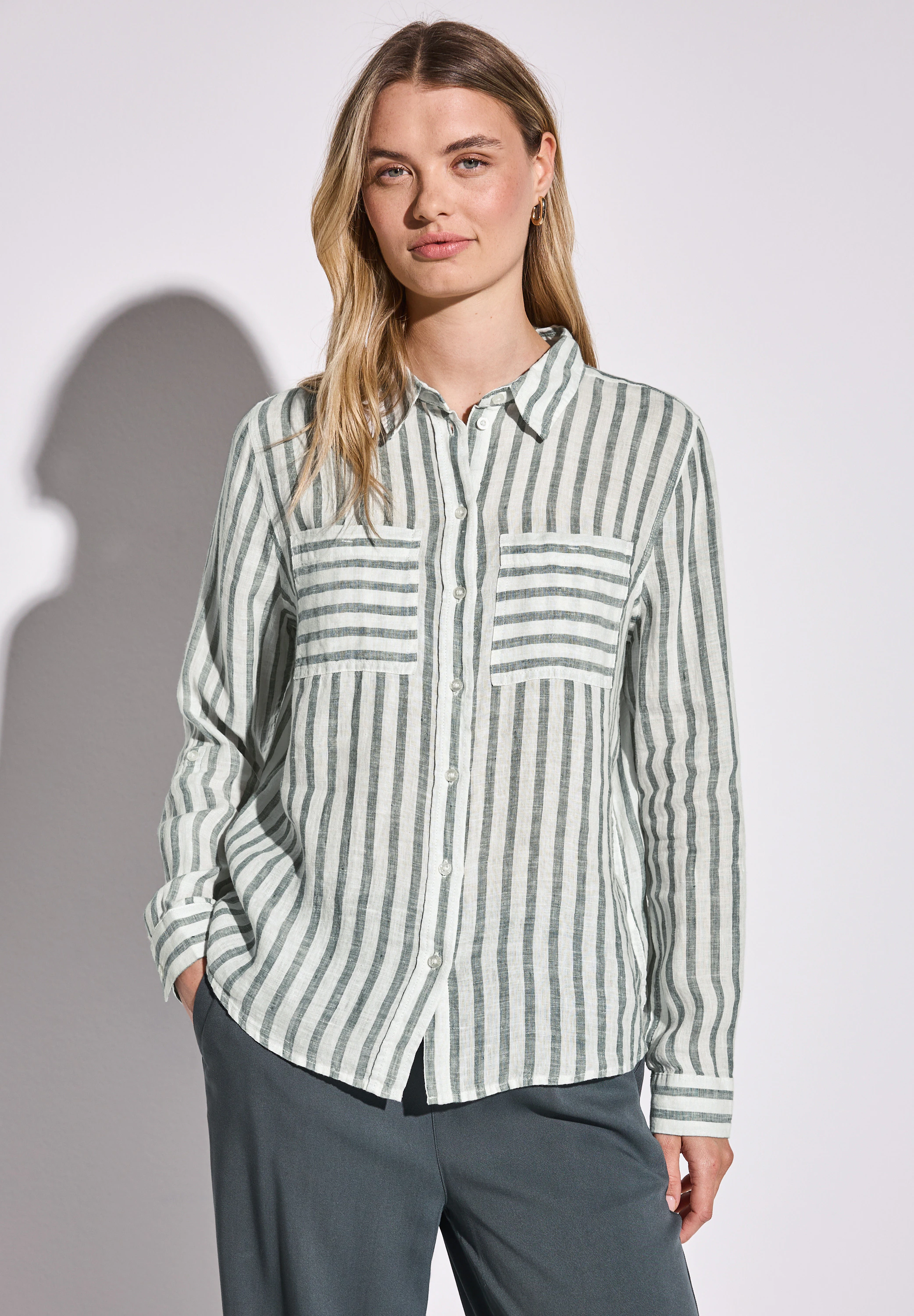STREET ONE Hemdbluse, aus Leinen günstig online kaufen