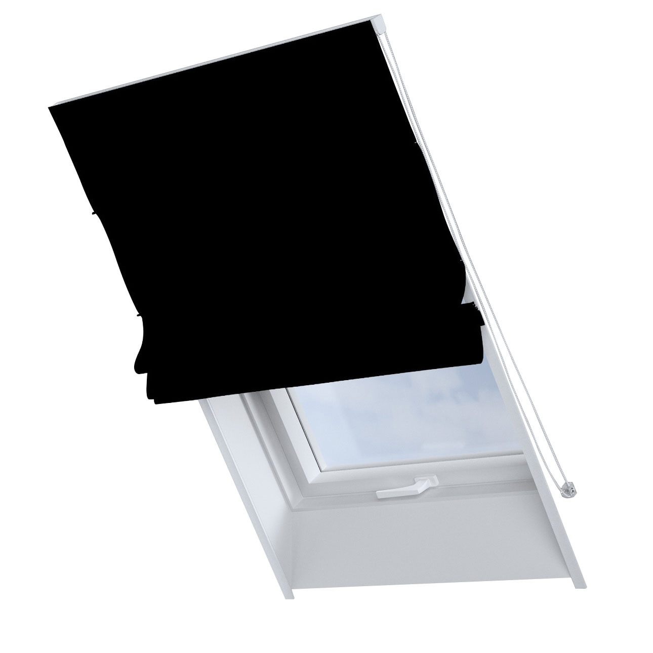 Dekoria Dachfenster-Raffrollo Rimini, schwarz, 50 x 60 cm günstig online kaufen