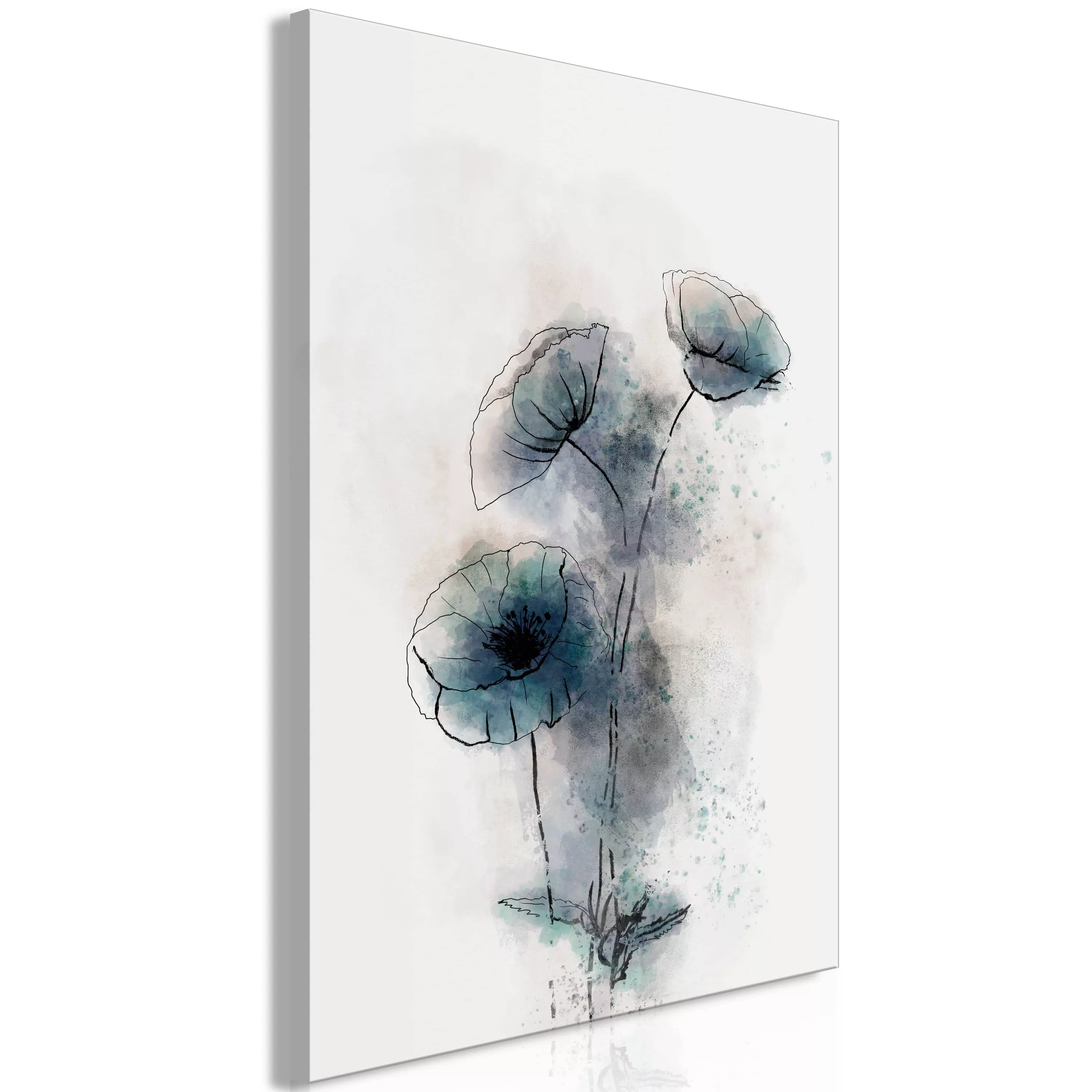 Wandbild - Blue Poppies (1 Part) Vertical günstig online kaufen