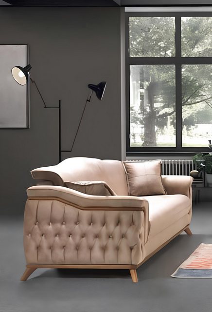 Xlmoebel Sofa Neues italienisches Chesterfield-Sofa aus Holz für drei Perso günstig online kaufen