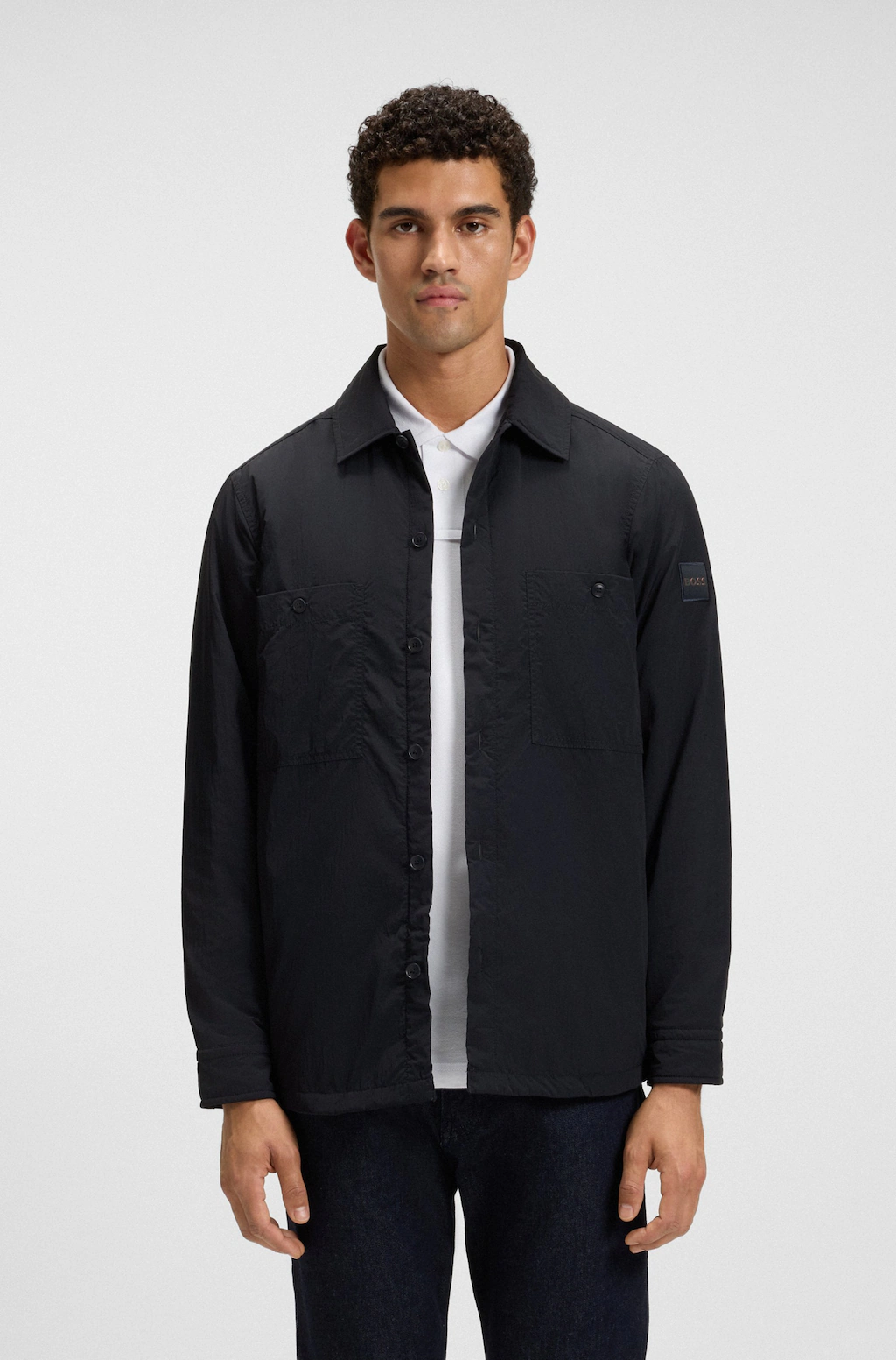 BOSS ORANGE Langarmhemd "Locky", leicht wattiert, oversize fit günstig online kaufen