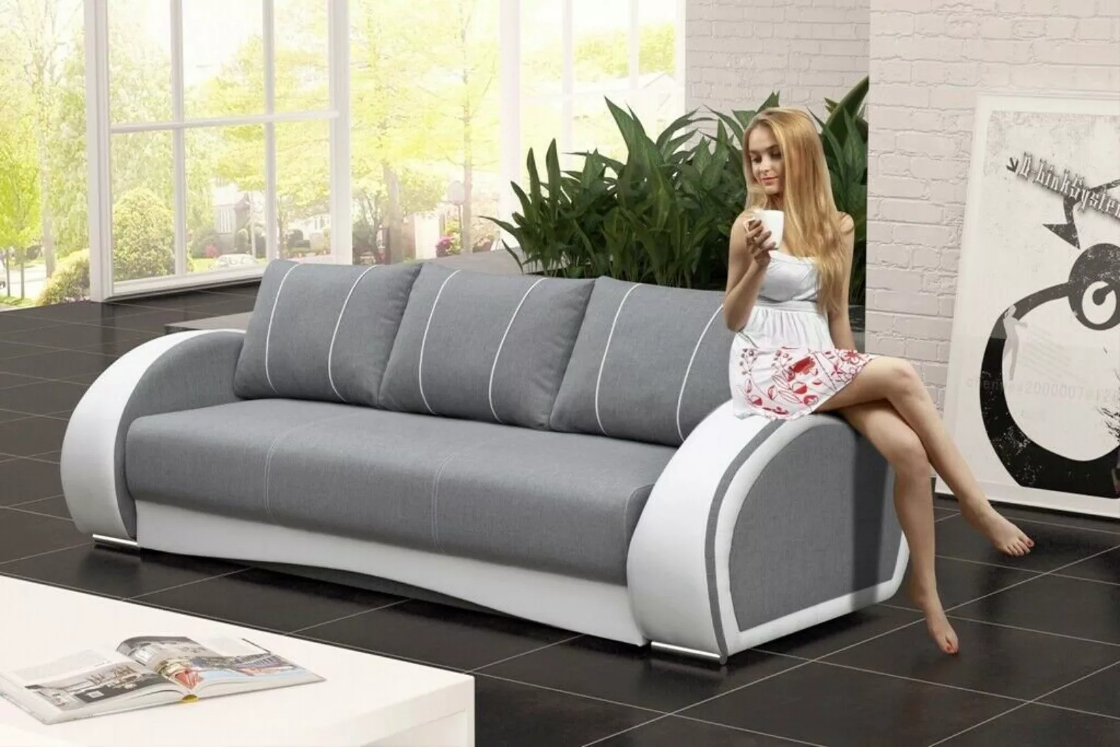 JVmoebel Sofa, Mit Bettfunktion günstig online kaufen