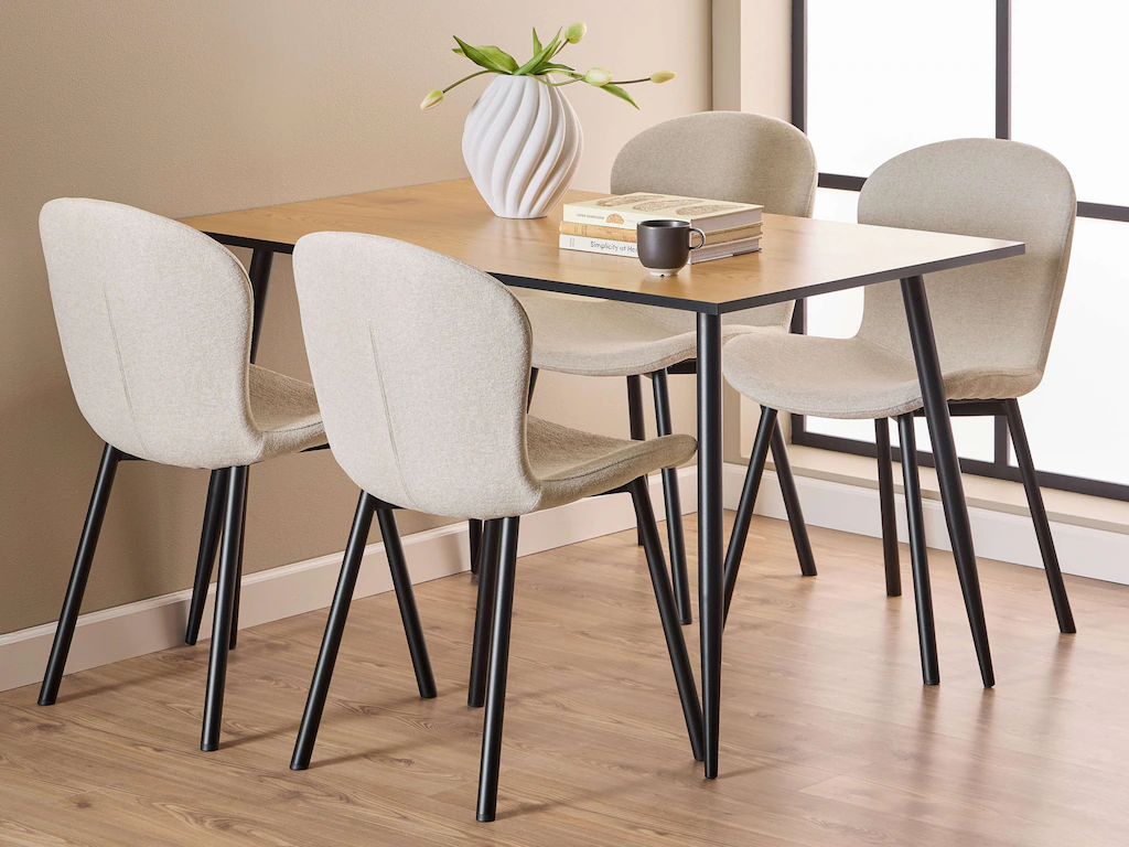 ACTONA GROUP Esszimmer-Set "Esspruppe, Speisetisch mit Wohnzimmerstühlen", günstig online kaufen