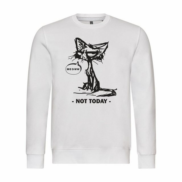 deinshirt Rundhalspullover Herren Sweatshirt Katze not today Mit Print Moti günstig online kaufen