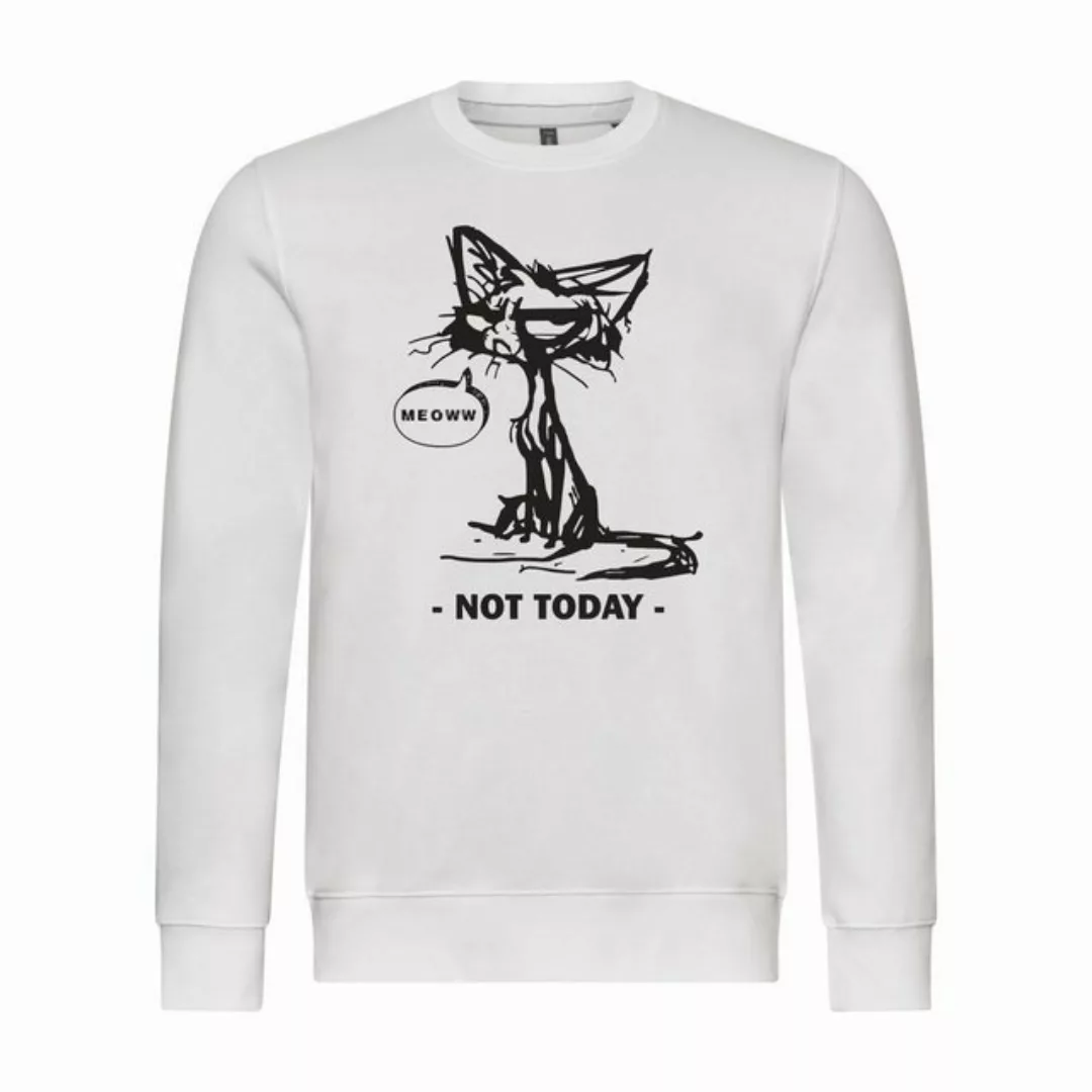 deinshirt Rundhalspullover Herren Pullover Katze not today Mit Print Motiv, günstig online kaufen