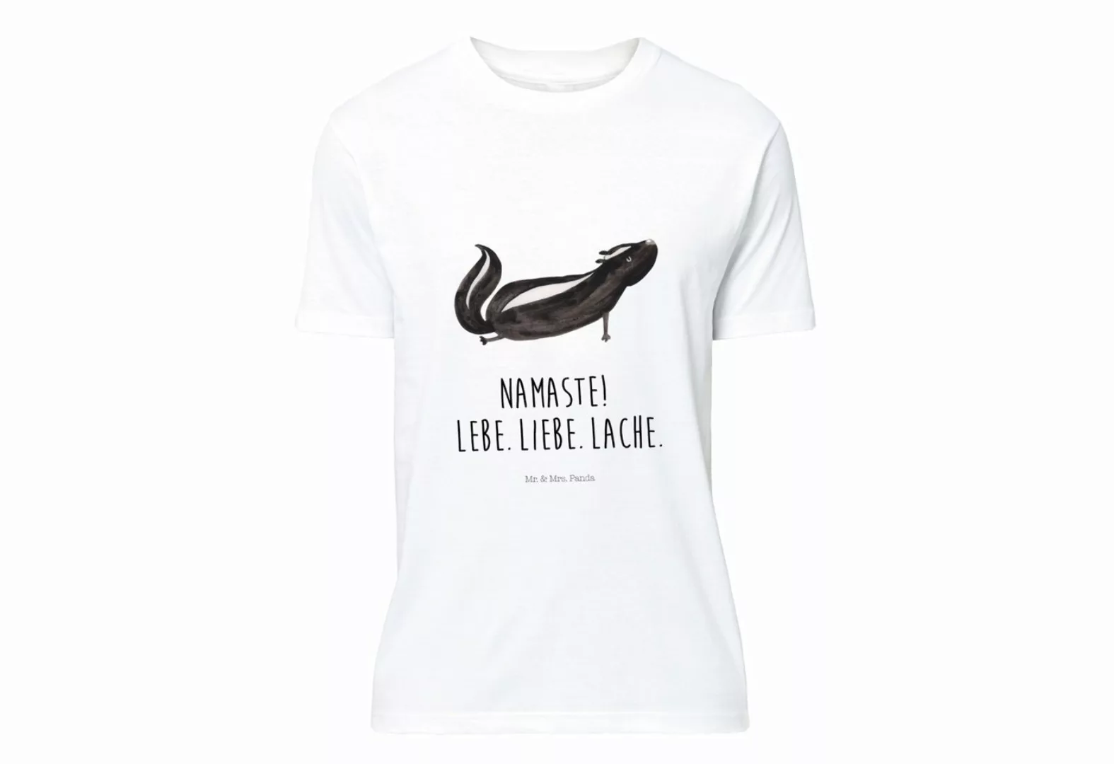 Mr. & Mrs. Panda T-Shirt Stinktier Yoga - Weiß - Geschenk, Skunk, Sprüche, günstig online kaufen
