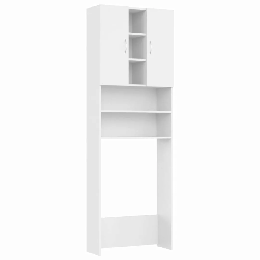 Waschmaschinenschrank Weiß 64x25,5x190 Cm günstig online kaufen