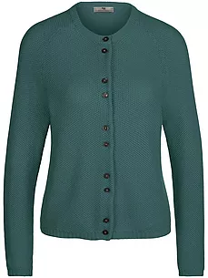 Strickjacke aus 100% Baumwolle Supima Peter Hahn türkis günstig online kaufen