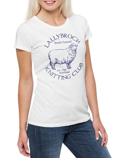 Urban Backwoods Print-Shirt Lallybroch Knitting Club Damen T-Shirt Battle B günstig online kaufen