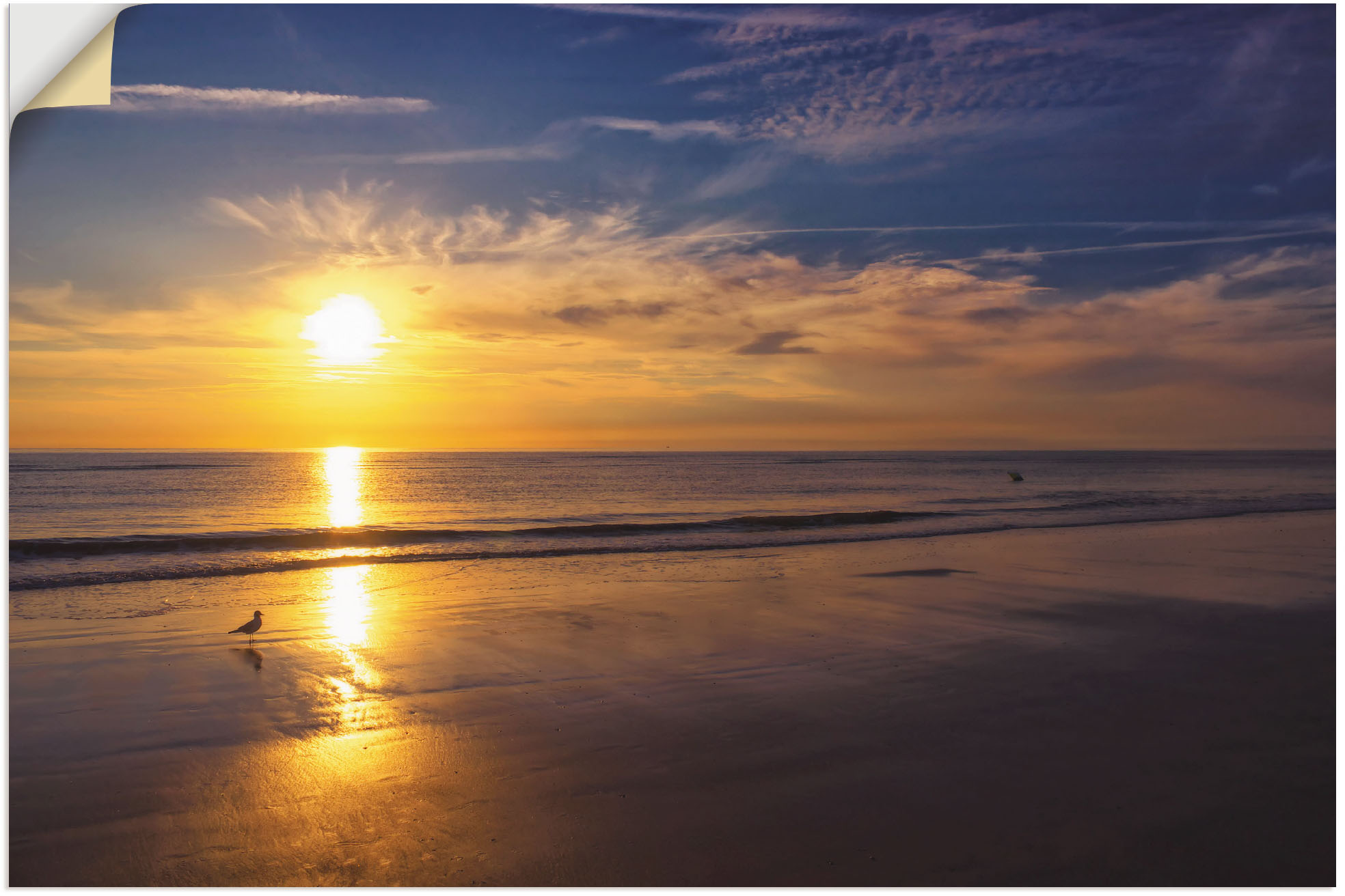 Artland Wandbild "Sonnenuntergang SPO", Strand, (1 St.), als Alubild, Outdo günstig online kaufen