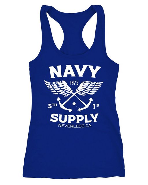 Neverless Tanktop Damen Tank-Top Nautical Maritim mit Flügeln Navy Supply R günstig online kaufen