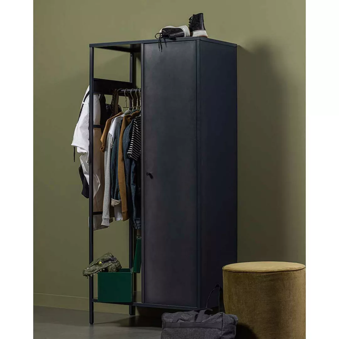 Metall Garderobenschrank in modernem Design 180 cm hoch günstig online kaufen