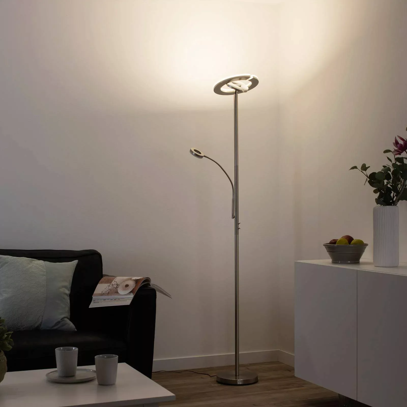 JUST LIGHT Stehlampe »Ls-ROCCO«, 2 flammig-flammig, RGB+tunable white, Infr günstig online kaufen