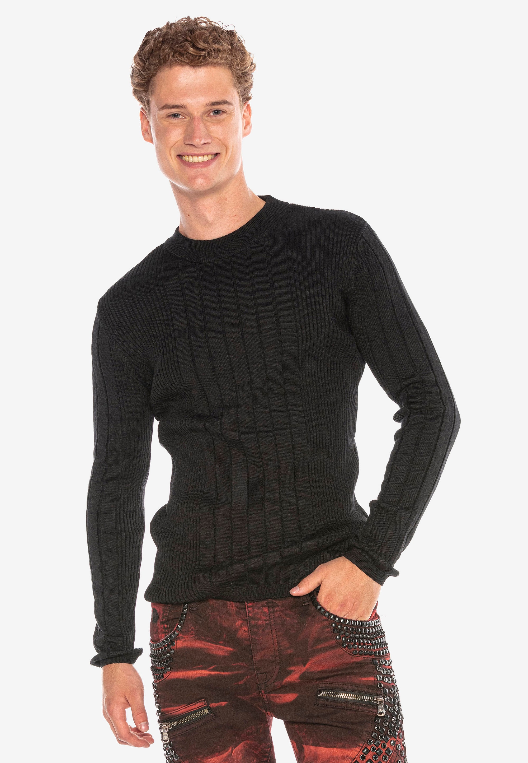 Cipo & Baxx Strickpullover, in klassischem Look günstig online kaufen