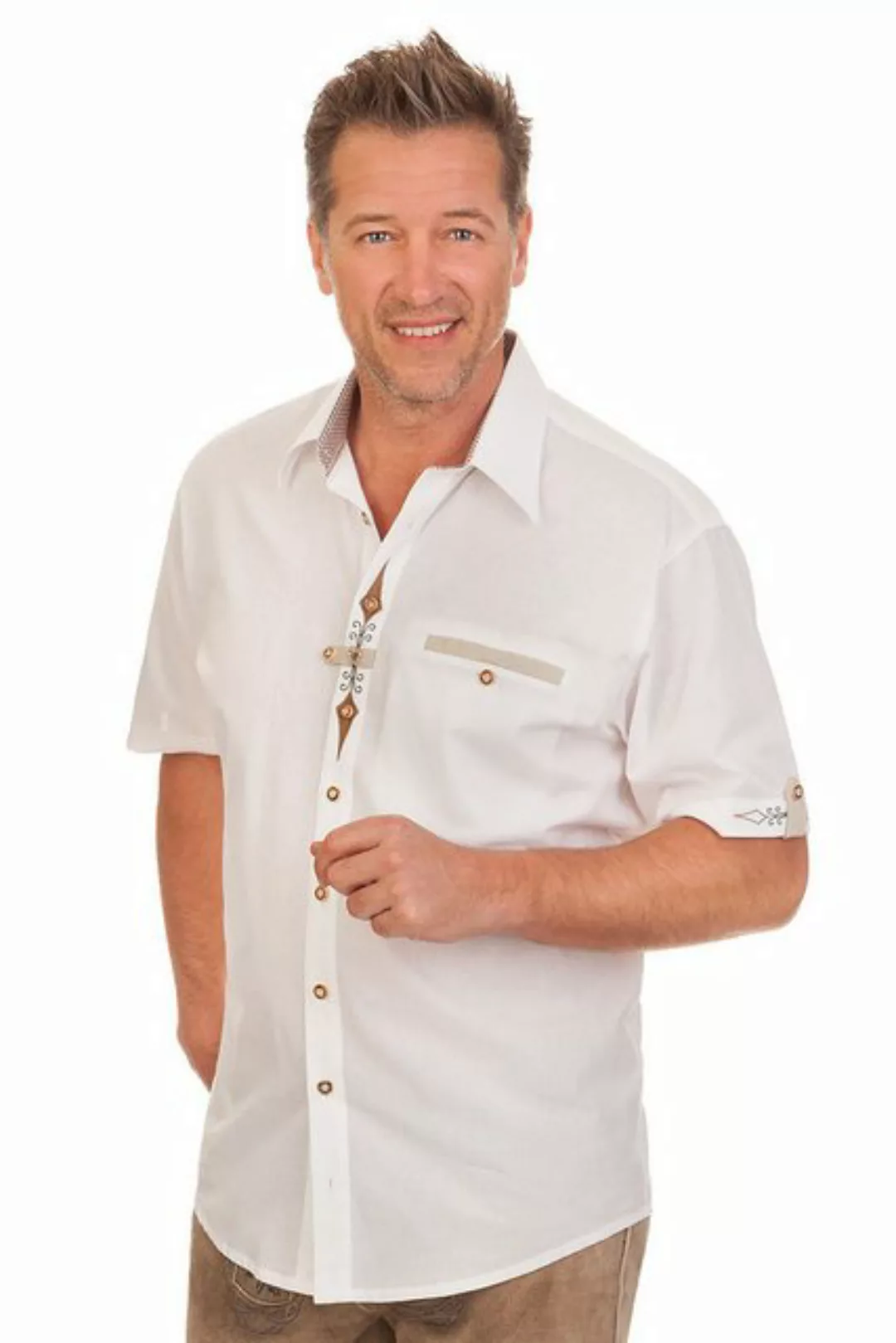 orbis Trachtenhemd Trachtenhemd - WOLFGANG - weiß günstig online kaufen