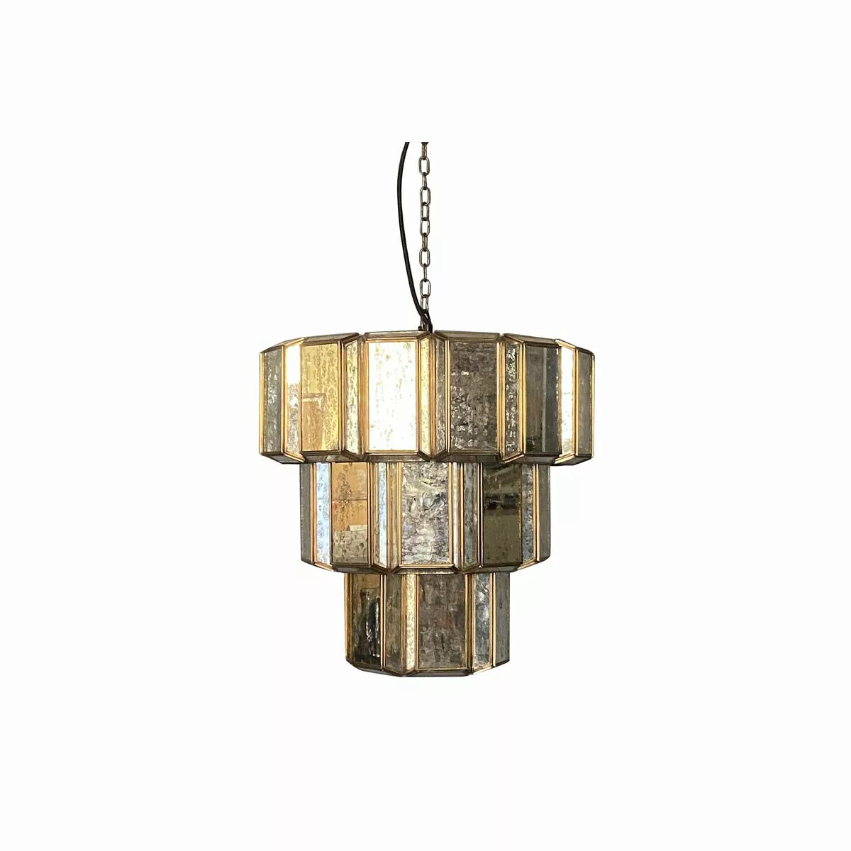 Deckenlampe Dkd Home Decor Kristall Golden Eisen (43 X 43 X 43 Cm) günstig online kaufen