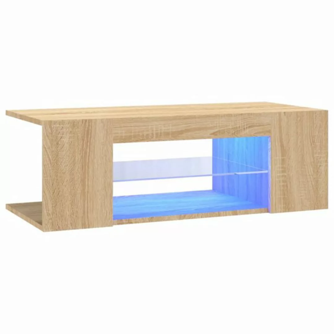 vidaXL TV-Schrank TV-Schrank mit LED Leuchten Sonoma Eiche 90x39x30 cm Lowb günstig online kaufen