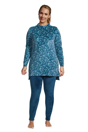 Pyjama-Set Cozy aus Stretch-Velours in großen Größen, Damen, Größe: 48-50 P günstig online kaufen