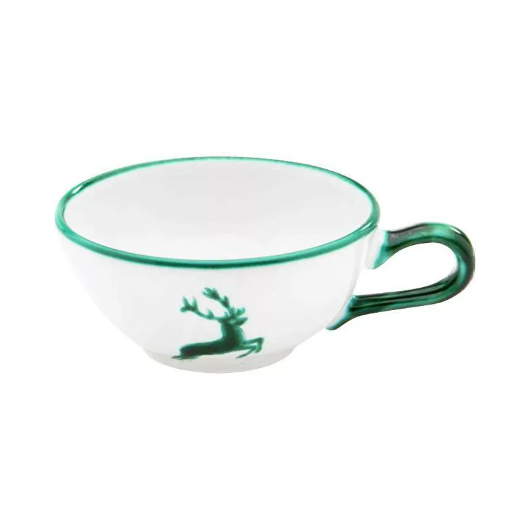 Gmundner Keramik Grüner Hirsch Tee-Obertasse glatt 0,17 L günstig online kaufen