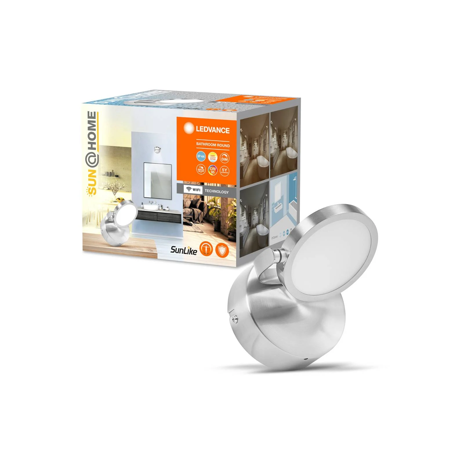 Ledvance Badezimmerleuchte Sun@Home Smart+ Badezimmer Silber Ø 11 cm günstig online kaufen