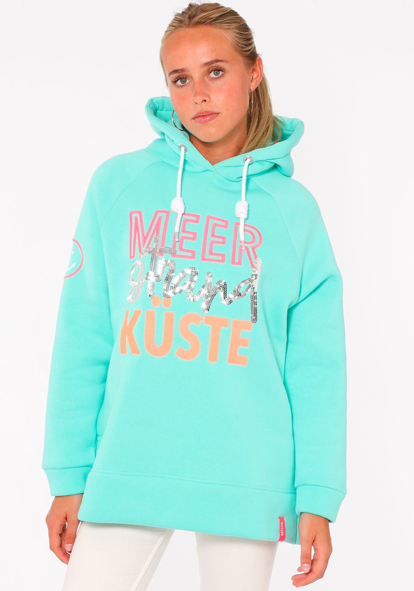Zwillingsherz Hoodie Meer Strand Küste mit günstig online kaufen