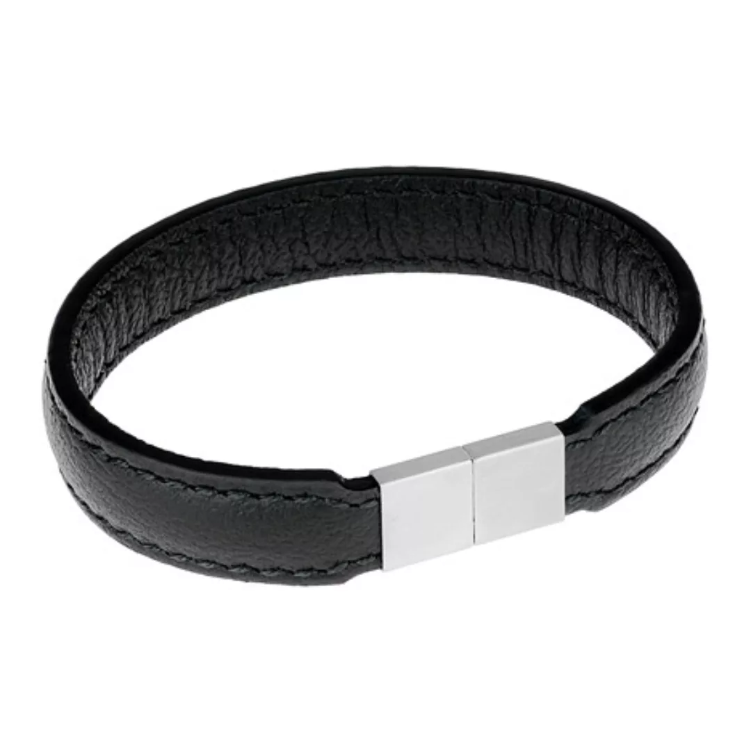 Ernstes Design Armband, Leder schwarz, mit Magnetverschluss, günstig online kaufen