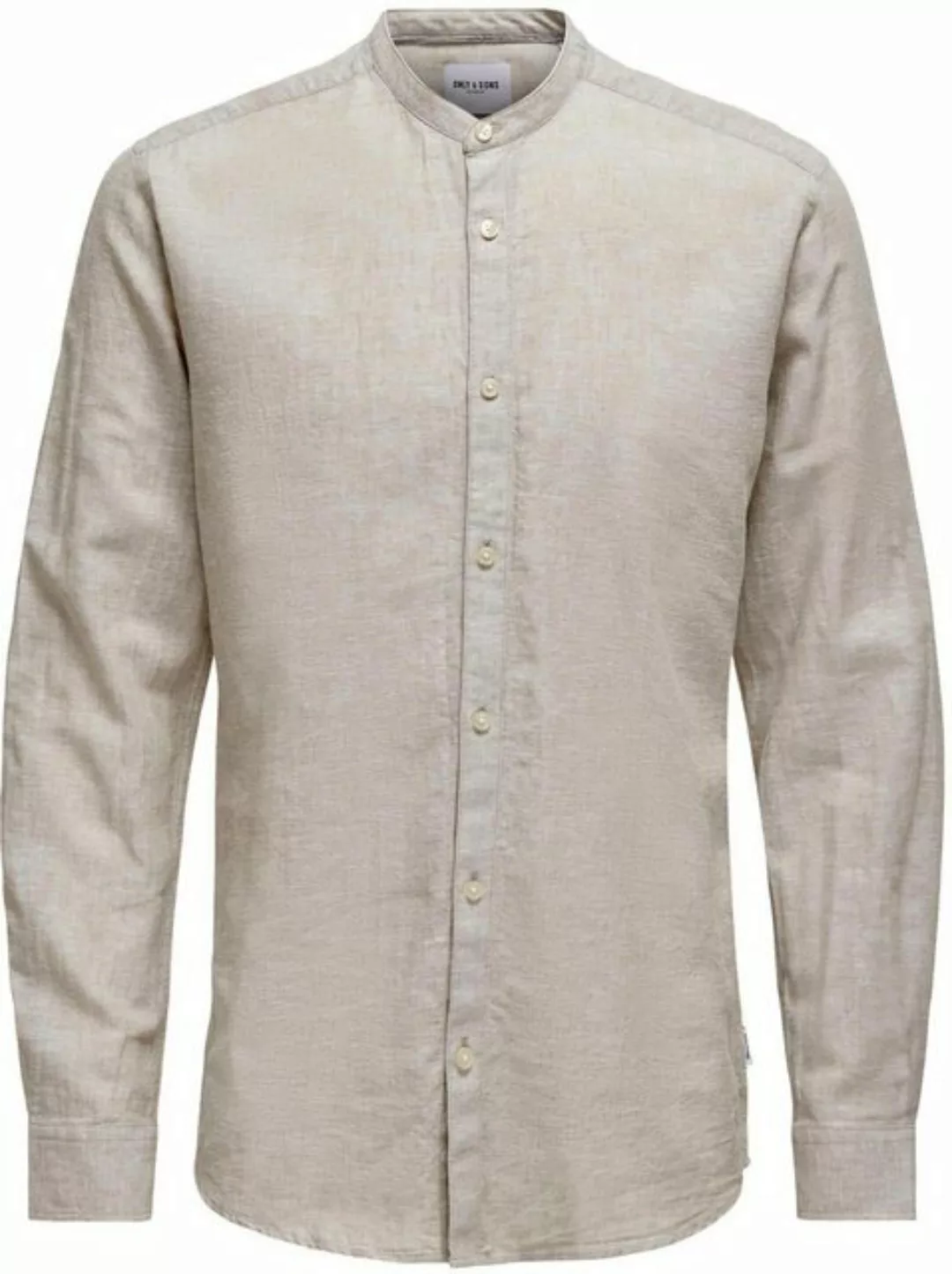 ONLY & SONS Langarmhemd ONSCAIDEN LS SOLID LINEN MAO SHIRT NOOS günstig online kaufen