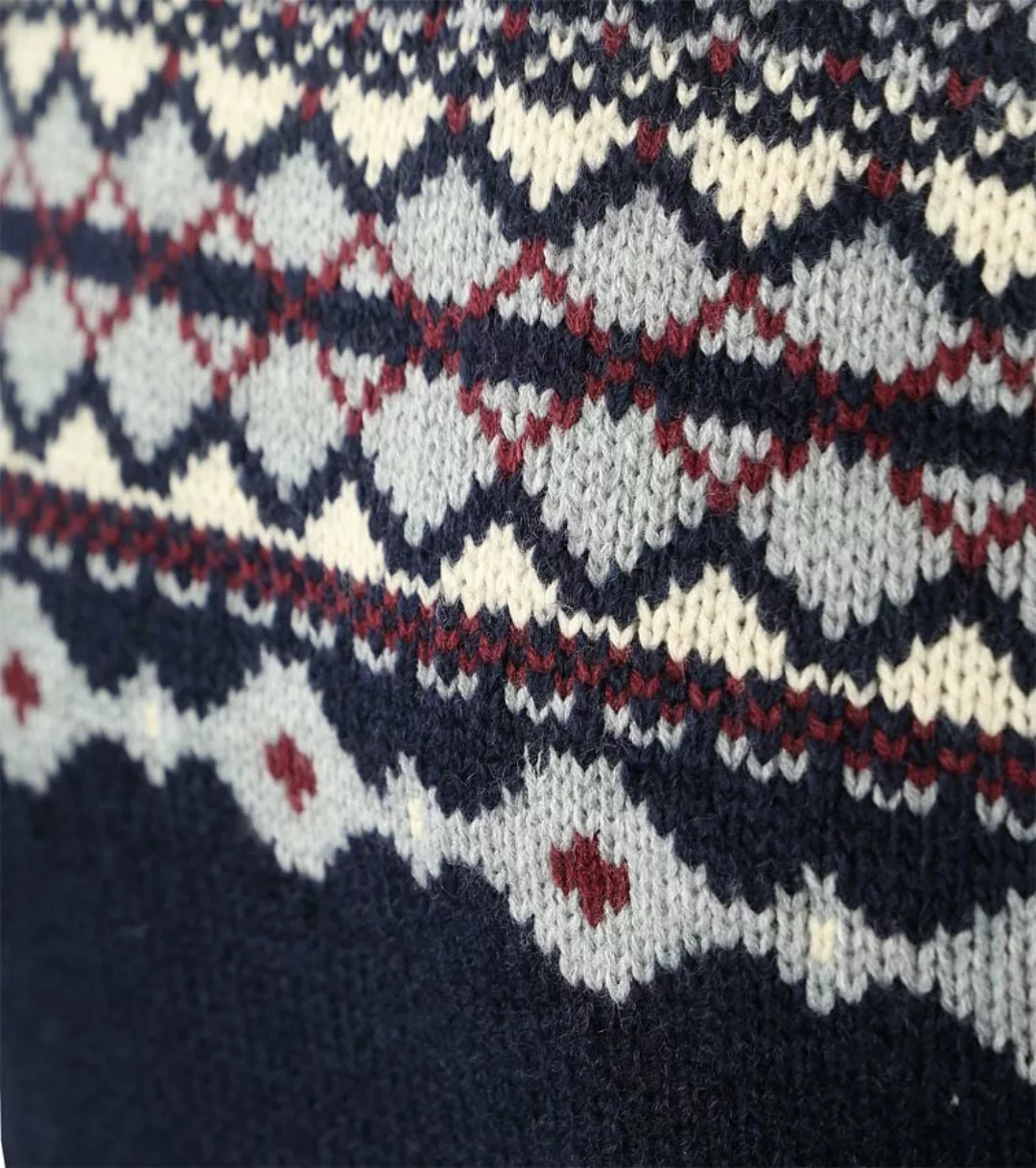 Superdry Fairisle Sweater Navy - Größe XL günstig online kaufen