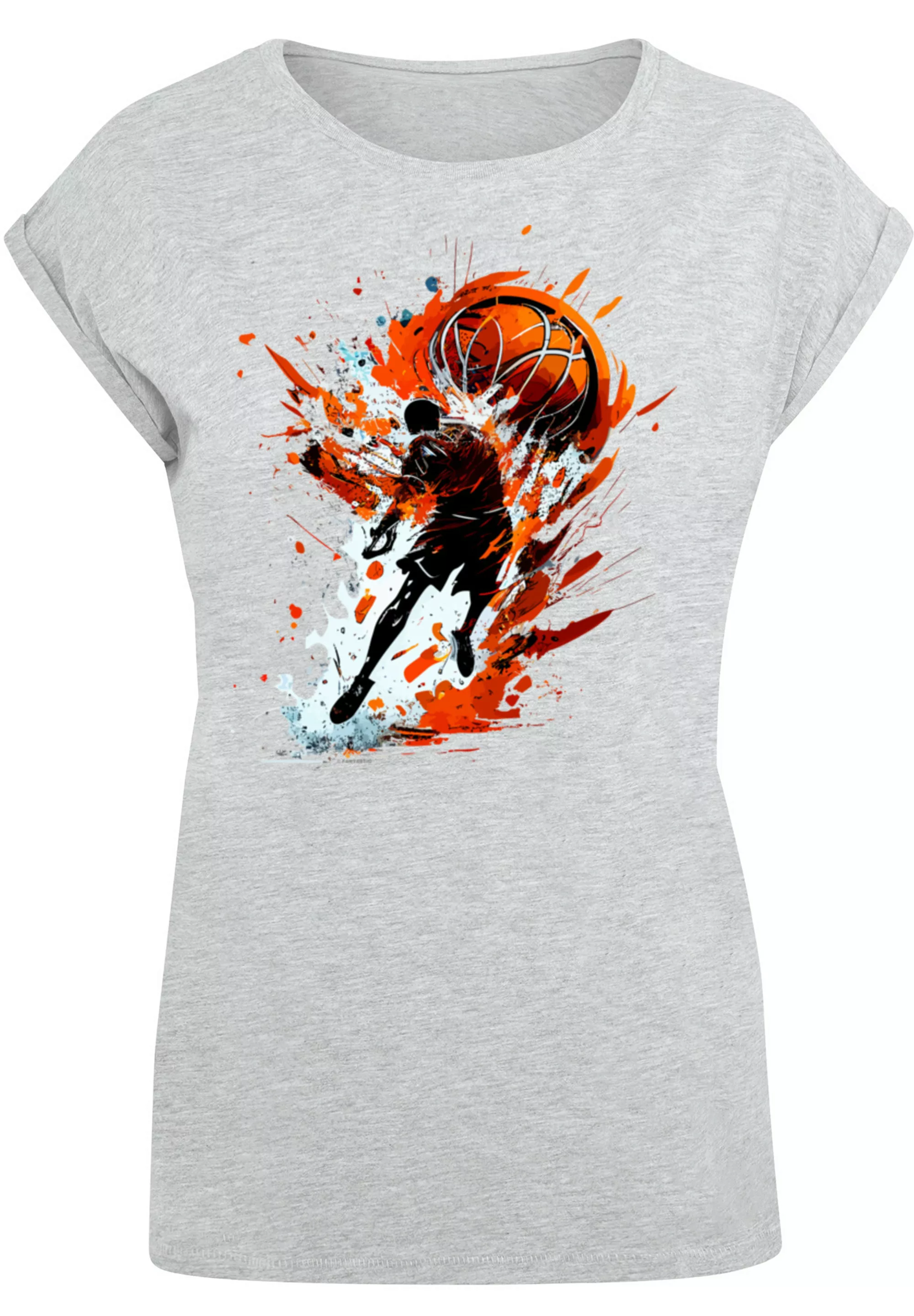 F4NT4STIC T-Shirt "Basketball Splash Orange Sport SHORT SLEEVE", Print günstig online kaufen
