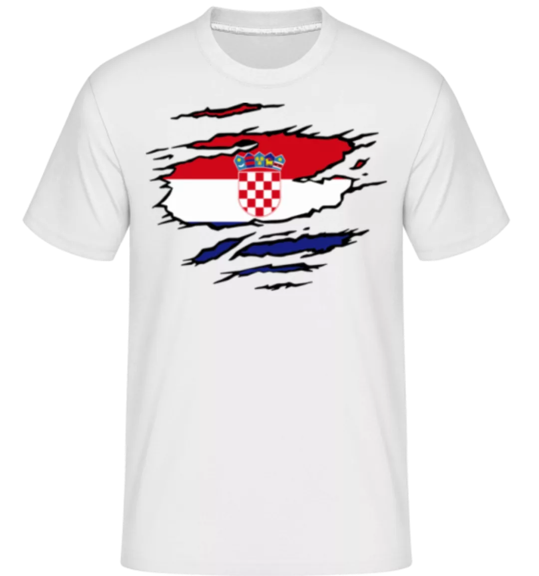 Ripped Flag Croatia · Shirtinator Männer T-Shirt günstig online kaufen