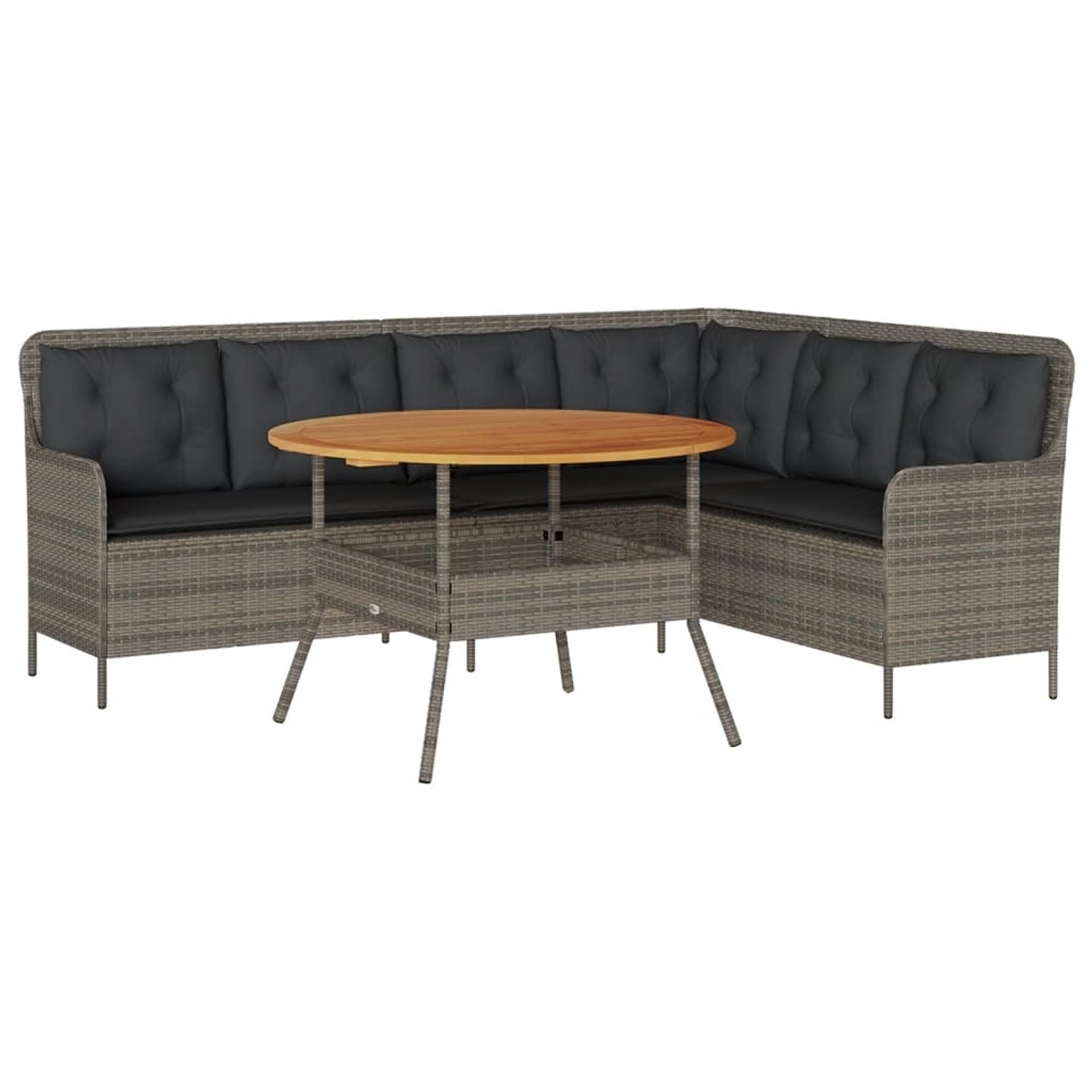 vidaXL 2-Tlg Garten-Sofagarnitur mit Auflagen Poly Rattan Grau 3262092 günstig online kaufen