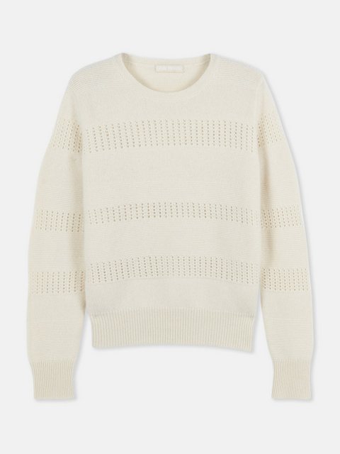 GOBI Cashmere Rundhalspullover Naturfarbe Kaschmir Pullover mit R-Ausschnit günstig online kaufen