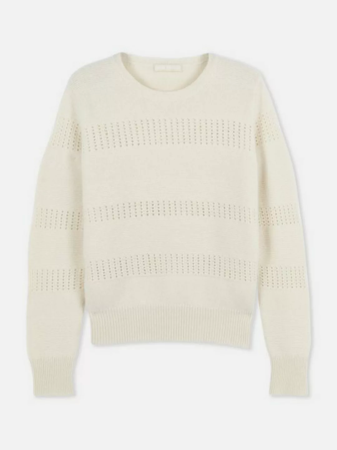 GOBI Cashmere Rundhalspullover Naturfarbe Kaschmir Pullover mit R-Ausschnit günstig online kaufen