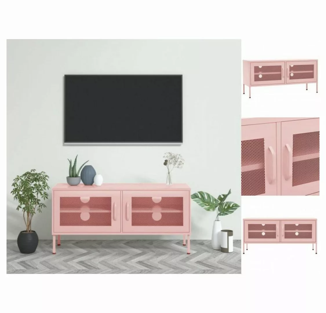 vidaXL TV-Schrank TV-Schrank Rosa 105x35x50 cm Stahl Lowboard günstig online kaufen