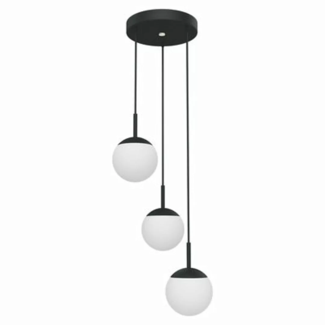 Pendelleuchte Mooon! Triple LED metall glas schwarz / Bluetooth - Ø 15 cm - günstig online kaufen