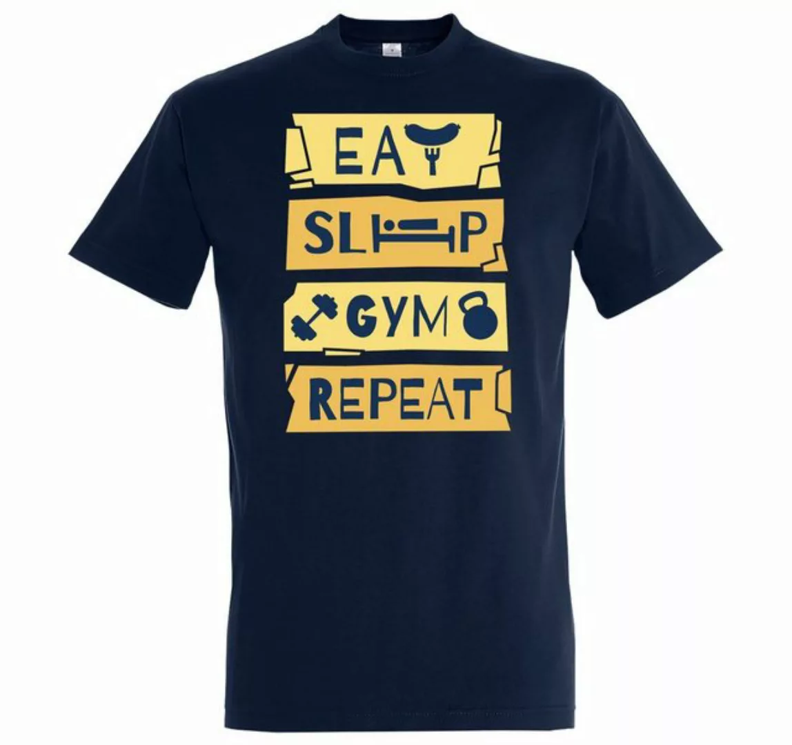 Youth Designz T-Shirt Eat Sleep Gym Repeat Herren Shirt im Fun-Look günstig online kaufen