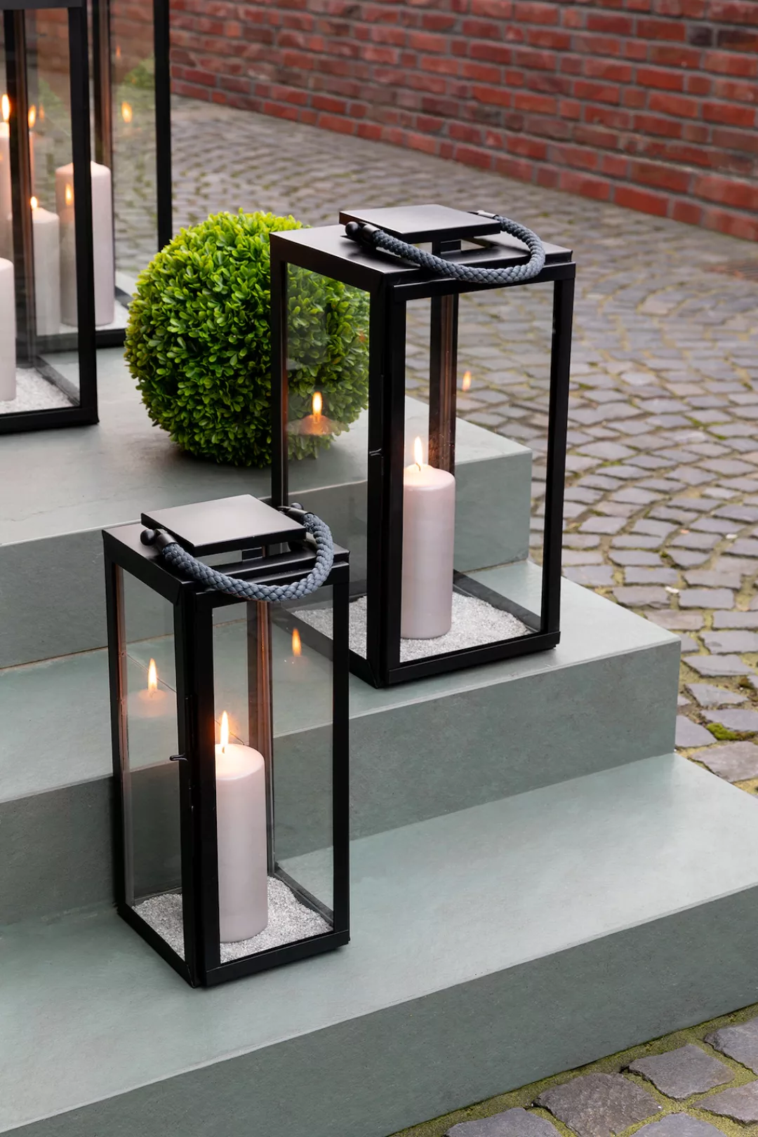 Fink Kerzenlaterne »SEVILLA«, (1 St.), Kerzenhalter, schwarz pulverbeschich günstig online kaufen