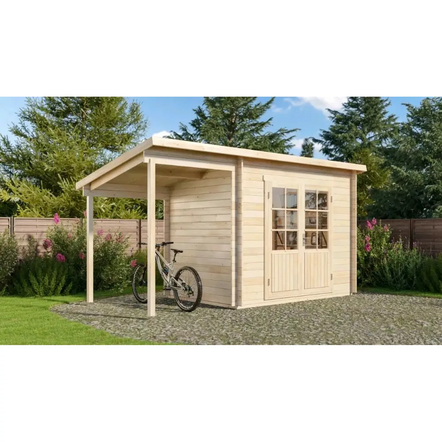 Carlsson Gartenhaus Martina-28 Pultdach Imprägniert 430 cm x 174 cm günstig online kaufen