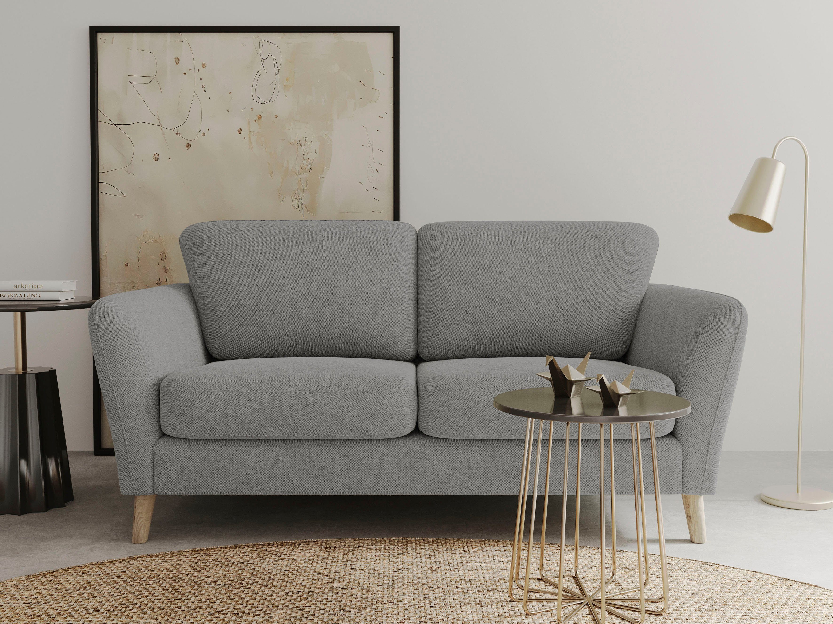 Home affaire 2-Sitzer "MARSEILLE Kompaktsofa 170 cm, Cord, Flachgewebe, Str günstig online kaufen