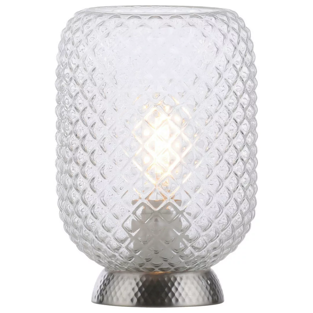 Just Light Tischleuchte 14906-55 Stahl Rauchglas H/D: ca. 23x15 cm E27 1 Br günstig online kaufen