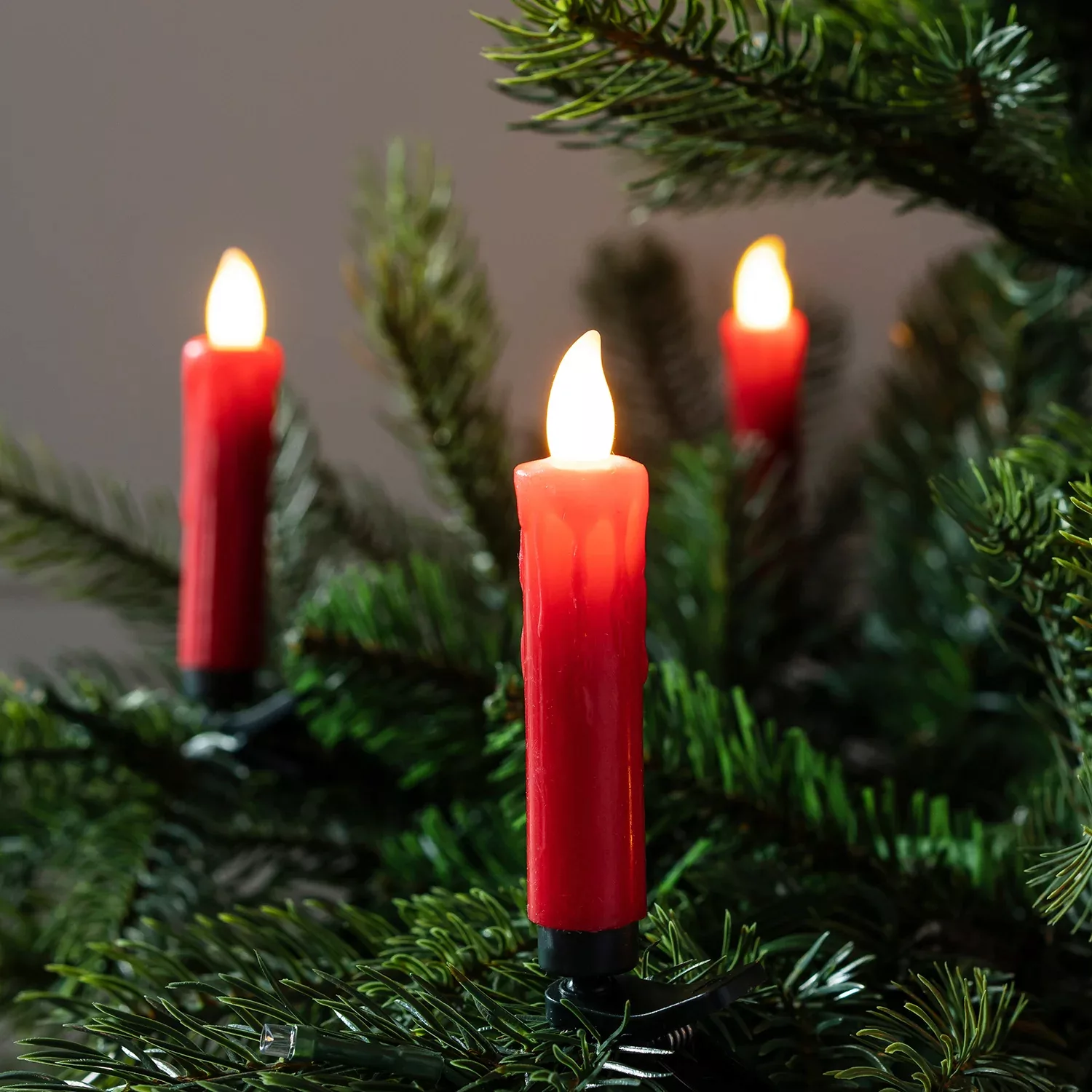 20er LED Weihnachtsbaumkerzen rot günstig online kaufen