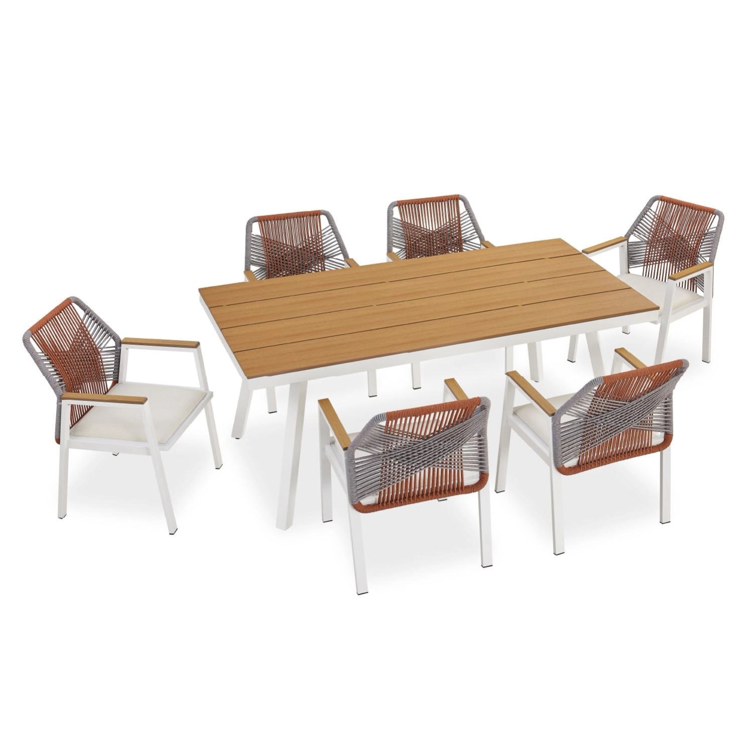 Juskys Gartenmöbel Set Costa Rica Sienna Rot günstig online kaufen