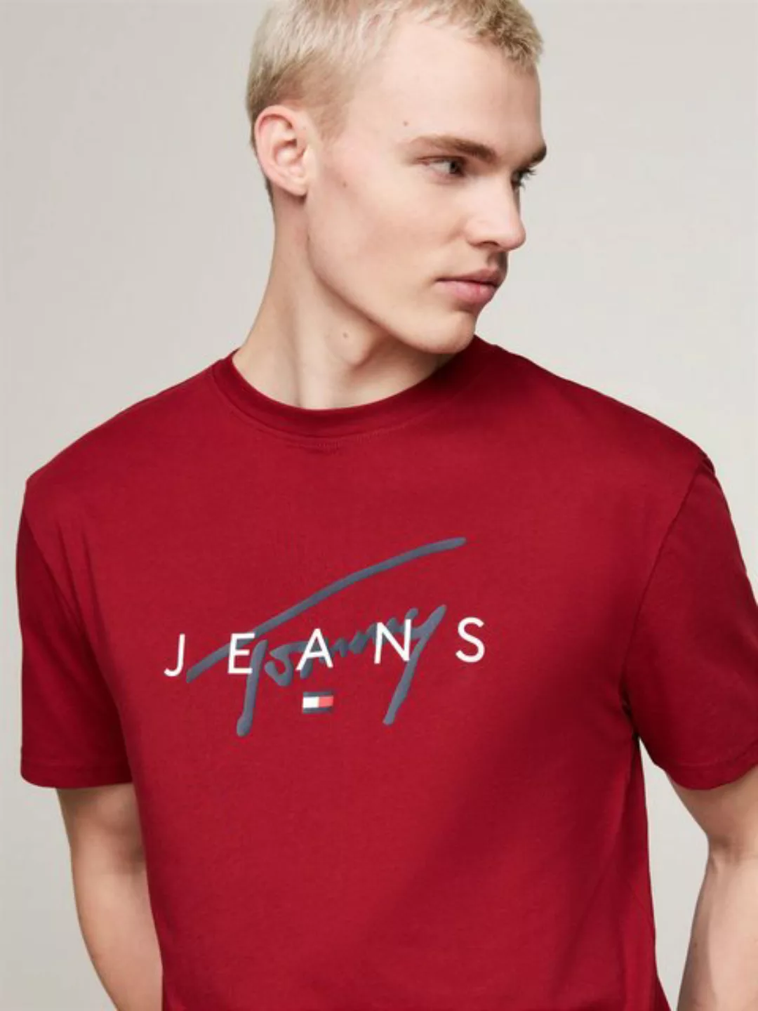 Tommy Jeans T-Shirt TJM REG SIGNATURE TWIST TEE EXT großes Signatur-Logo au günstig online kaufen