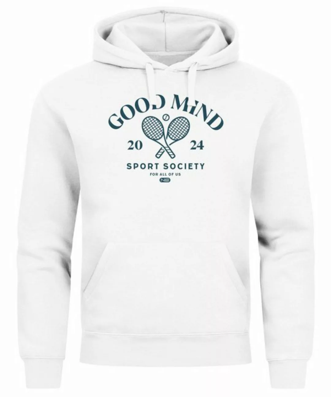 Neverless Hoodie Hoodie Herren Sport Tennis Grafik Good Mind Sport Society günstig online kaufen