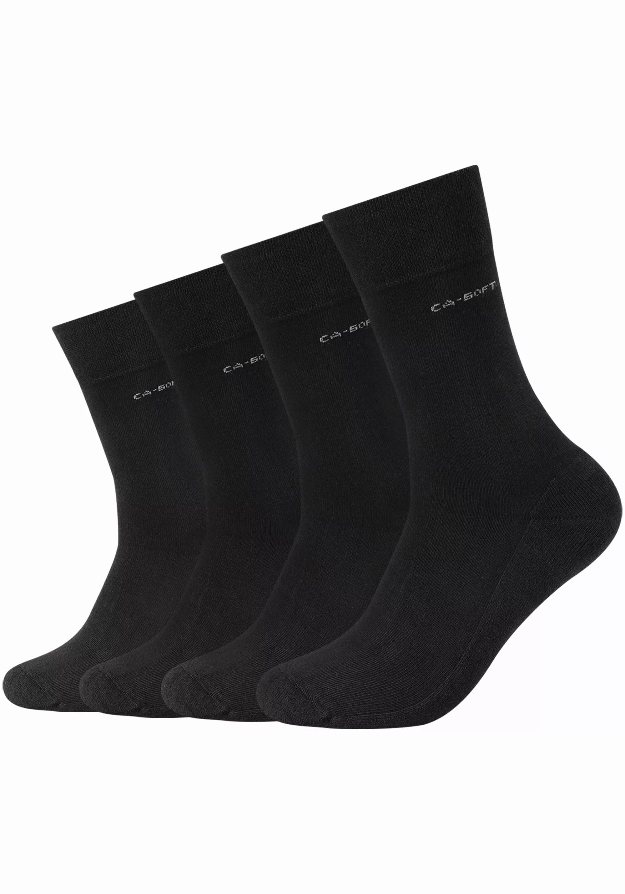 Camano Langsocken "ca-soft", (4er Pack), mit dezentem Logodruck günstig online kaufen