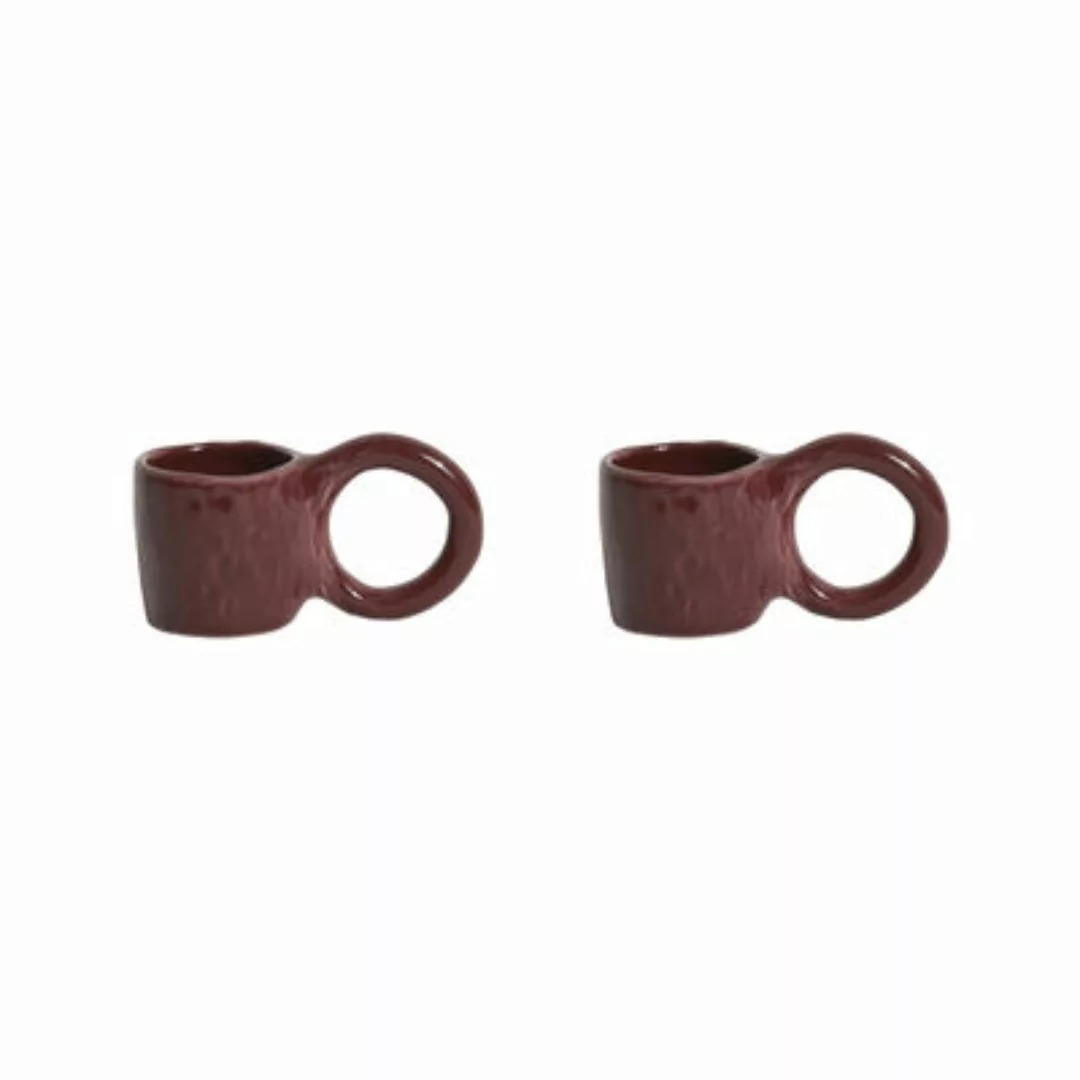 Espressotasse Donut Small keramik rosa / Ø 6 x H 5,5 cm - 2er-Set - Petite günstig online kaufen