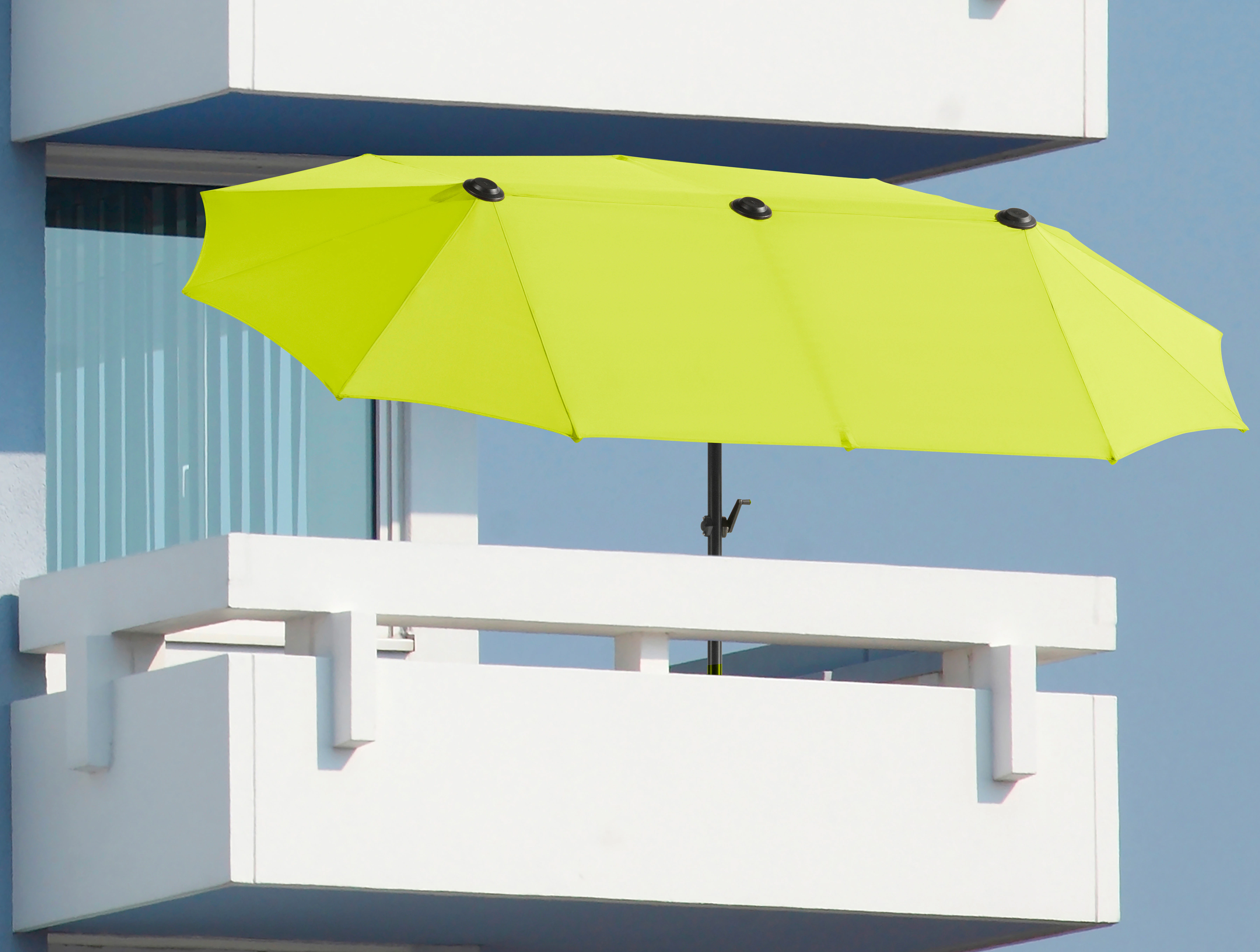 Schneider Schirme Balkonschirm Salerno 150 cm x 300 cm Apfelgrün günstig online kaufen