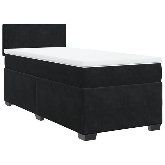 vidaXL Boxspringbett, Boxspringbett mit Matratze Schwarz 90x190 cm Stoff günstig online kaufen