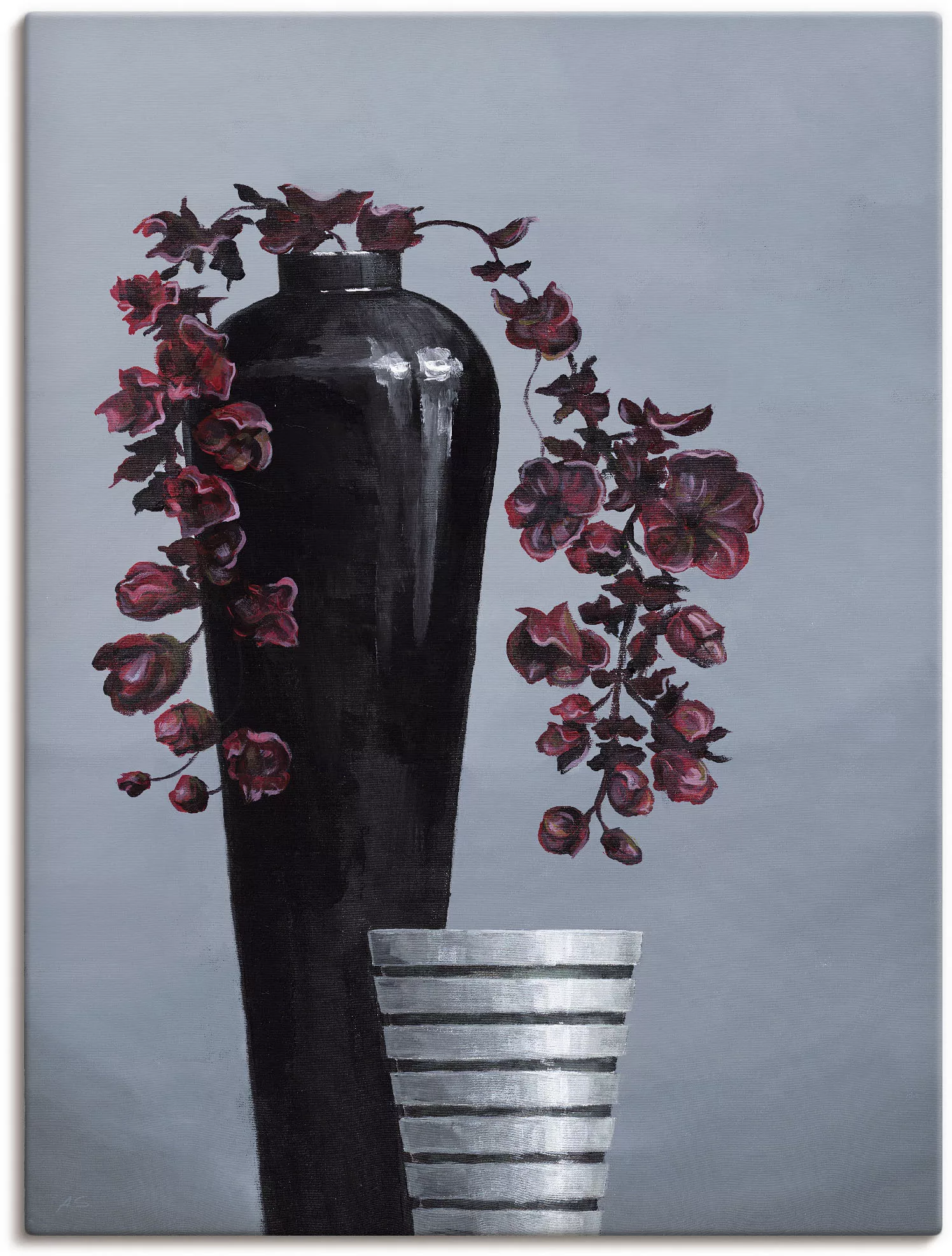 Artland Wandbild "Metallische Vasen", Vasen & Töpfe, (1 St.) günstig online kaufen