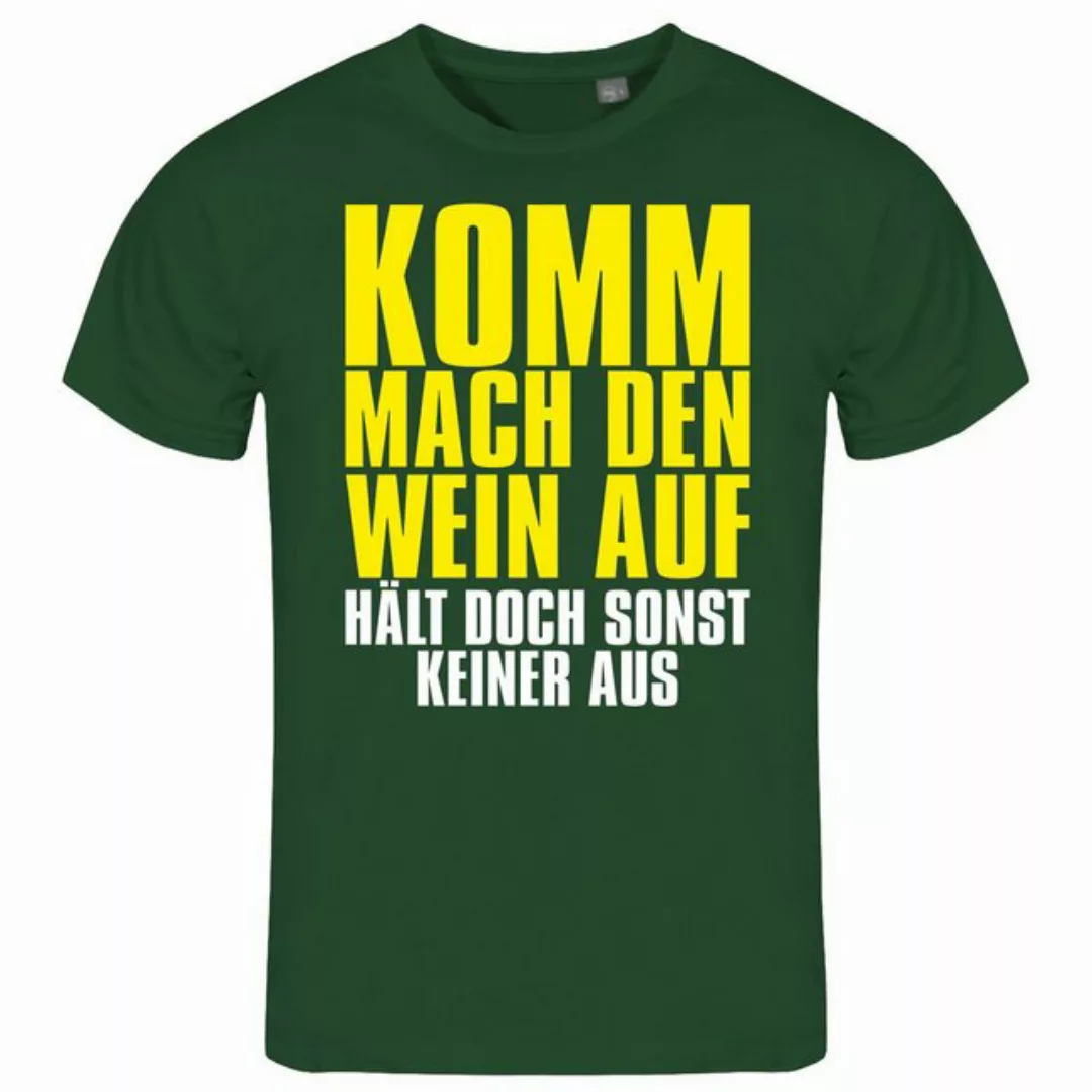 deinshirt Print-Shirt Herren T-Shirt Komm mach den Wein auf - hält doch son günstig online kaufen